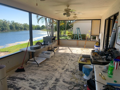 Insulated knee wall installed in sun room - Iona, FL