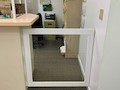 After acrylic walkway partition was installed