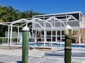 Pool cage frame on Ft Myers Beach takes shape