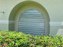 Aluminum panel shutters for hurricanes installed at home on SE 5th Pl. Cape Coral, 33904